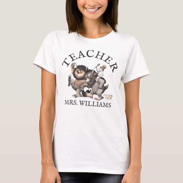 Camiseta Donde las cosas salvajes son profesores (Anverso)