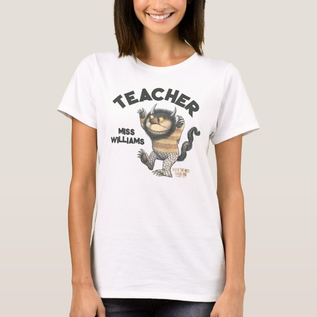 Camiseta Donde las cosas salvajes son profesores (Anverso)