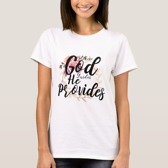 Camiseta Donde las guías de DIOS que provee (Anverso)