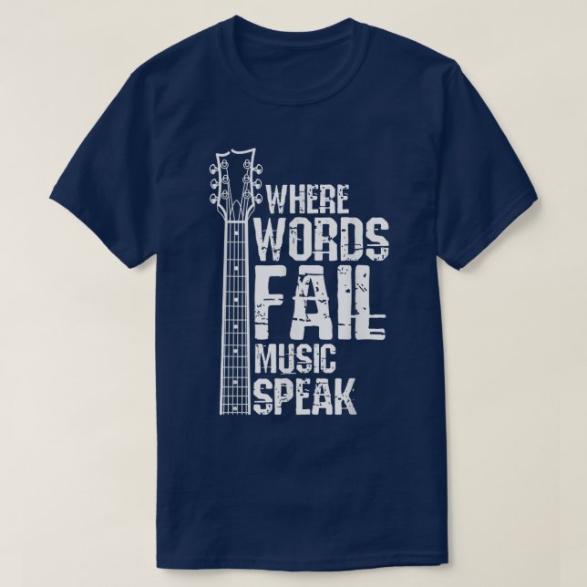 Camiseta Donde las palabras fallan, la música habla el ícon (Diseño del anverso)