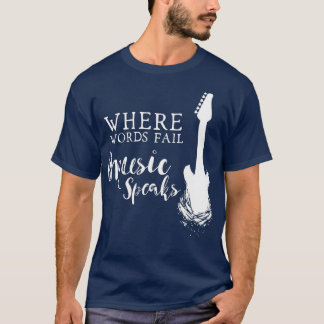 Camiseta Donde las palabras fallan la música habla gráfico