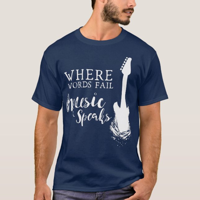 Camiseta Donde las palabras fallan la música habla gráfico  (Anverso)