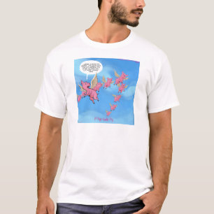Camiseta Donde los cerdos vuelan divertido cartoon vegano