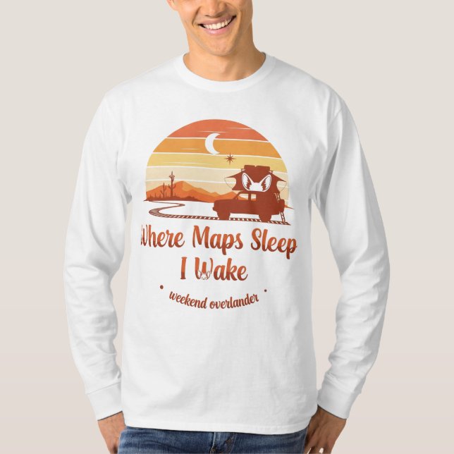 Camiseta Donde los mapas duermen despierto - Aventura en el (Anverso)