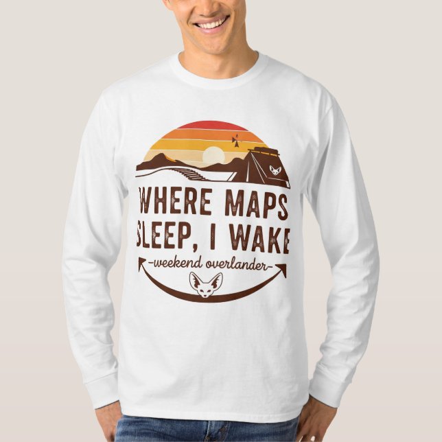 Camiseta Donde los mapas duermen me despierto - Pasamanos d (Anverso)