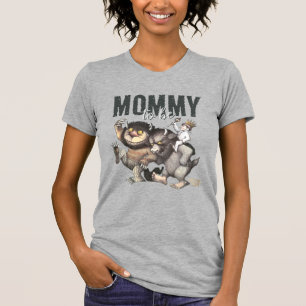 Camiseta Donde los monstruos salvajes   Mamá en camino