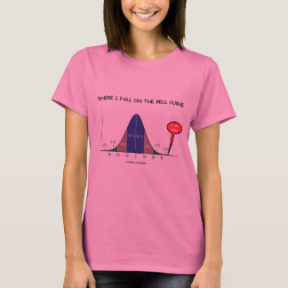 Camiseta Donde me caigo en la curva de Bell yo están aquí