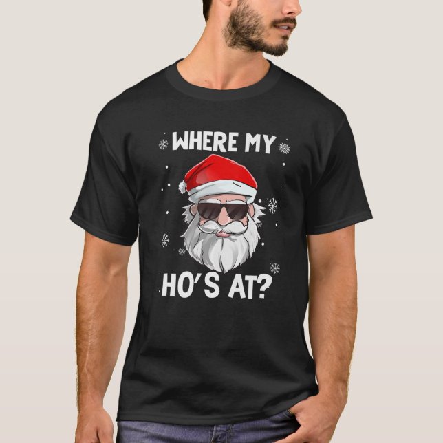 Camiseta Donde mi Ho está con los graciosos Navidades Naugh (Anverso)