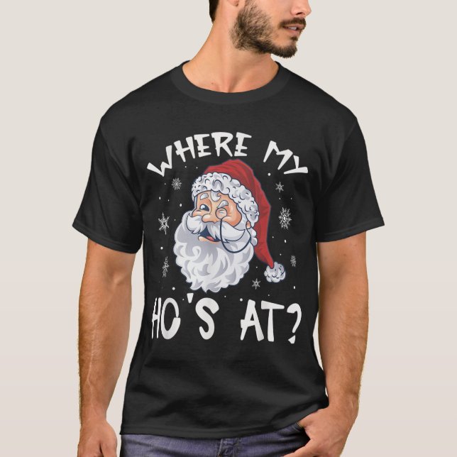 Camiseta Donde mis saludos a los Navidades Pajamas Santa Ad (Anverso)
