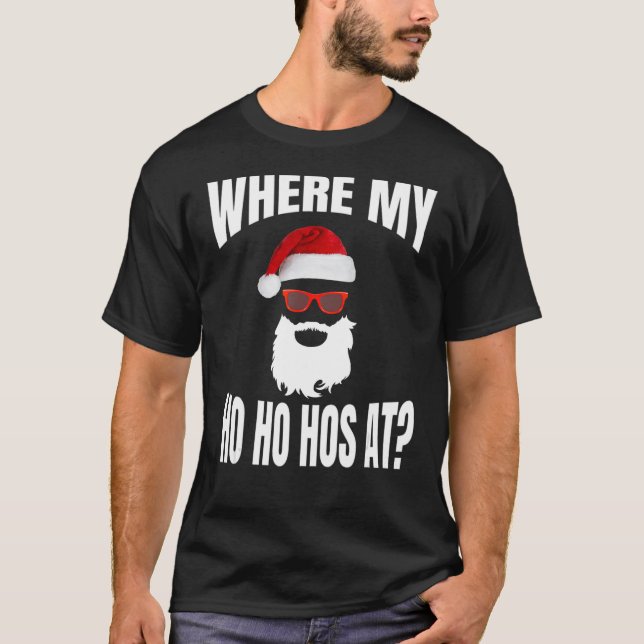 Camiseta Donde mis saludos a los Navidades - Santa Ho Ho Ho (Anverso)