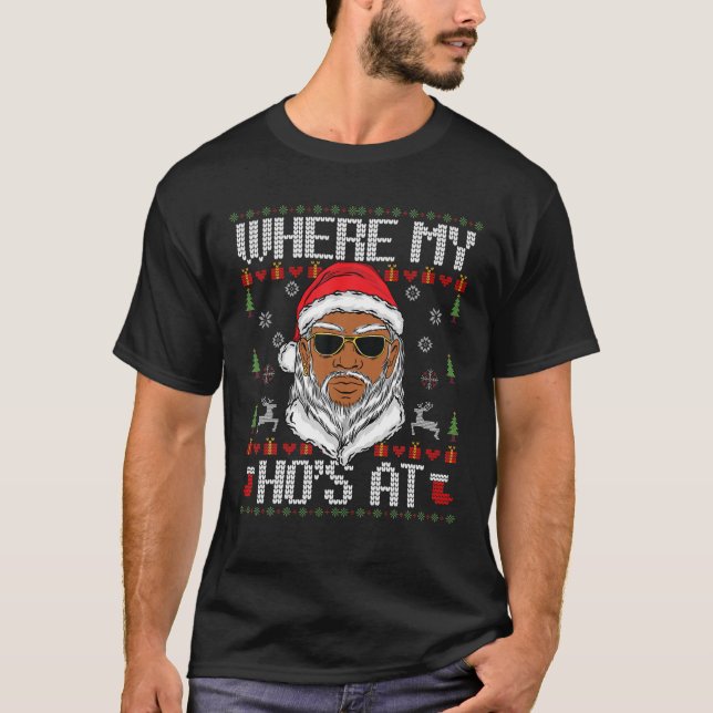 Camiseta Donde mis zapatos con Navidades feos sudan San Afr (Anverso)