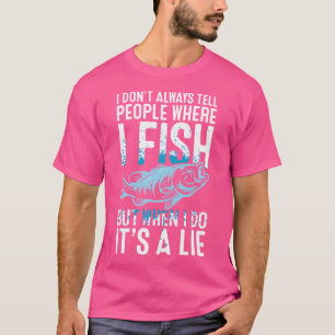 Camiseta Donde pesco Pescador Pescado Rod Angler Pescador