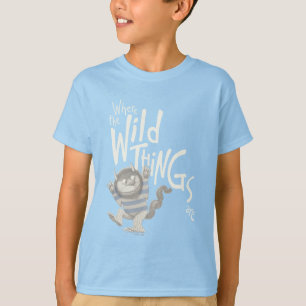 Camiseta Donde se citan cosas salvajes - azul