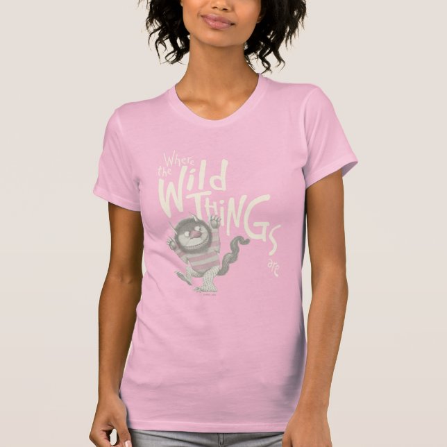 Camiseta Donde se citan cosas salvajes - rosa (Anverso)