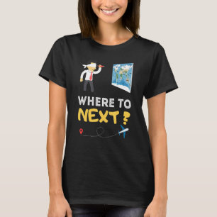 Camiseta Donde Viajero Del Próximo Mundo Viaja Por El Mundo