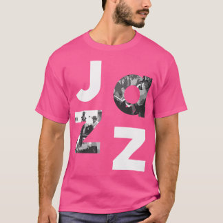 Camiseta Dones De Tipografía De Banda De Música De Jazz Par