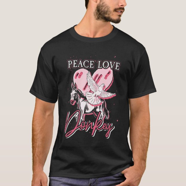 Camiseta Donkey de amor por la paz 5 (Anverso)
