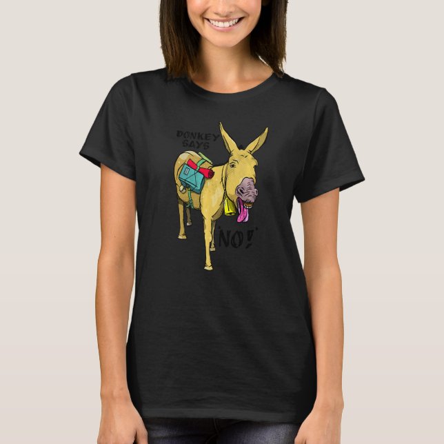 Camiseta Donkey dice que no hay mula testaruda (Anverso)