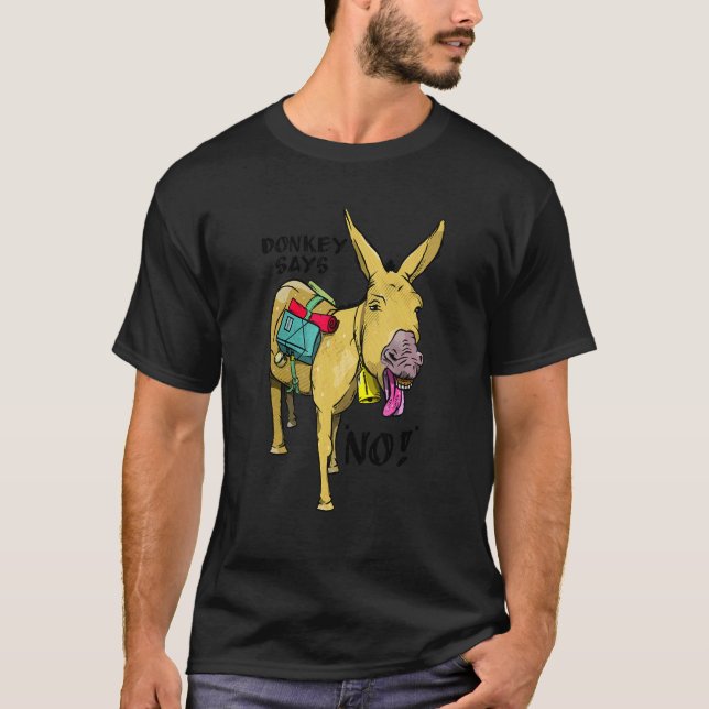Camiseta Donkey dice que no hay mula testaruda (Anverso)