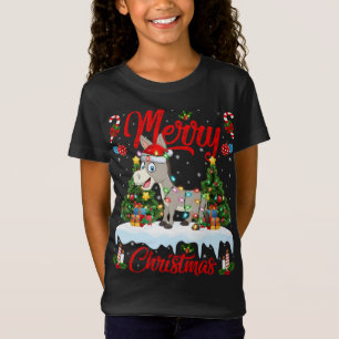 Camiseta Donkey enciende Navidad Árbol de Navidad Gracioso