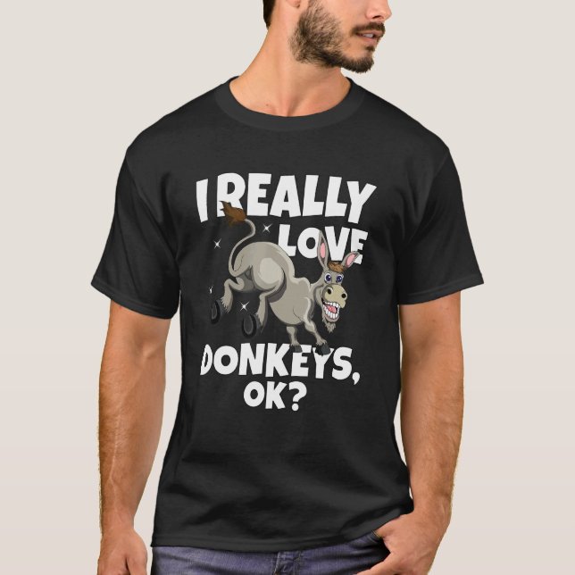 Camiseta Donkey Farmer Donkey Mule De Verdad Me Encantan Lo (Anverso)
