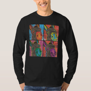 Camiseta Donkey Grano de hembra de Donkey de arte pop
