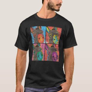 Camiseta Donkey Grano de hembra de Donkey de arte pop
