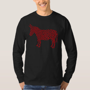 Camiseta Donkey Lover Corazones Funny Aman Donkey Valentine