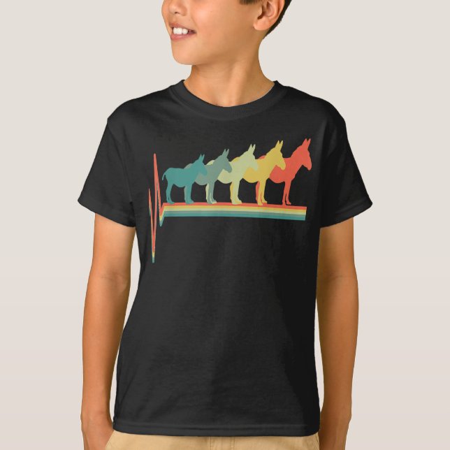 Camiseta donkey lover heartbeat (Anverso)