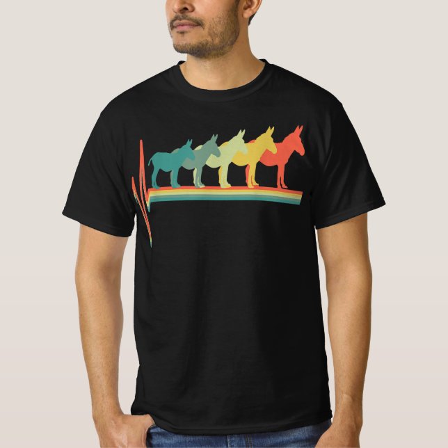 Camiseta donkey lover heartbeat  gift (Anverso)