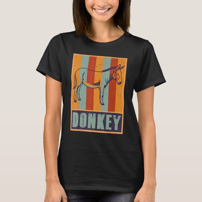 Camiseta Donkey Mule Farm Animal Zoo Zookeeper Mascota (Anverso)