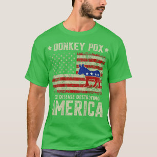 Camiseta Donkey Po La Enfermedad Destruye La Bandera De Est
