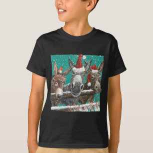 Camiseta Donkey Santa Hat Donkey Lover Cute Donkey Christma