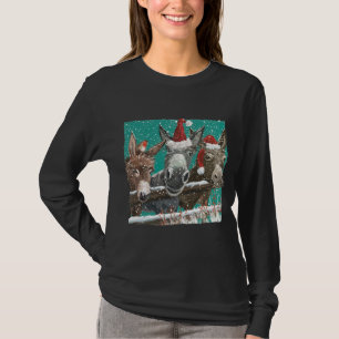 Camiseta Donkey Santa Hat Donkey Lover Cute Donkey Christma