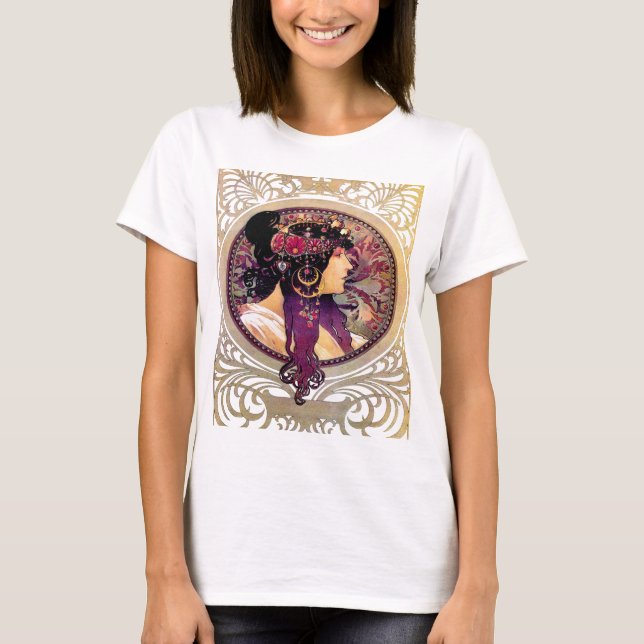 Camiseta Donna Orechini de Alfonso Mucha (Anverso)