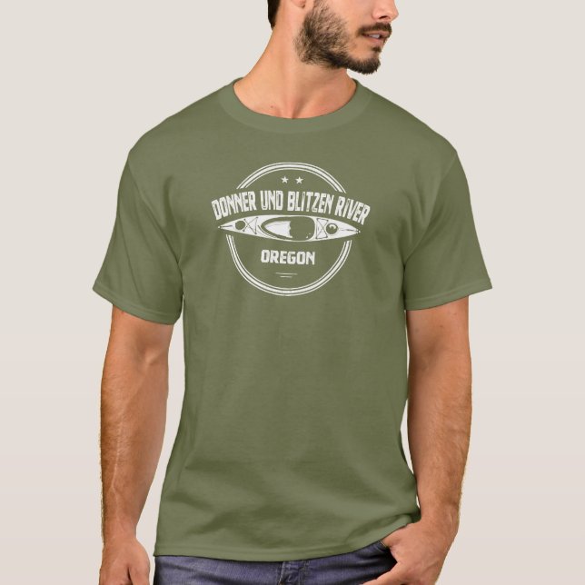 Camiseta Donner und Blitzen River Oregon Kayaking (Anverso)