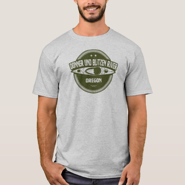Camiseta Donner und Blitzen River Oregon Kayaking (Anverso)