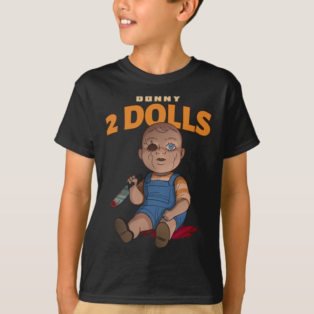Camiseta Donny 2 Dolls Anti-trump Cruel Doll (halloween)  (Anverso)