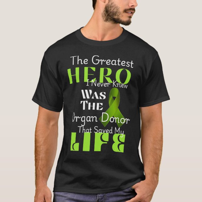 Camiseta Donor Awareness Hero Support Thankful Unisex  (Anverso)