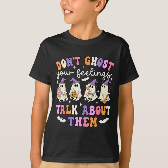 Camiseta Dont Ghost Your Feeling Halloween School Counselor (Anverso)