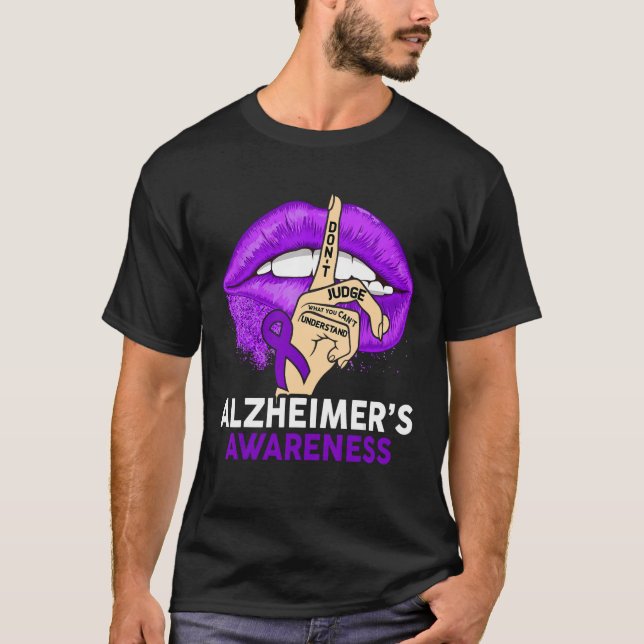 Camiseta Dont Judge What You Cant Understand Alzheimers Pur (Anverso)