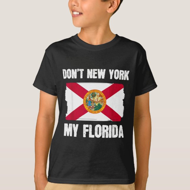 Camiseta Don't New York My Florida Florida Flag Retro Usa V (Anverso)