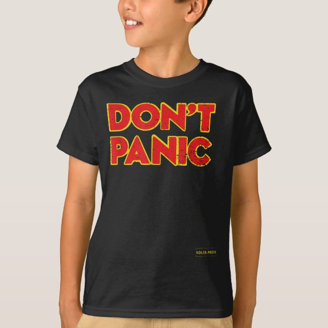 Camiseta Don't Panic Vintage Distressed Shirt  (Anverso)