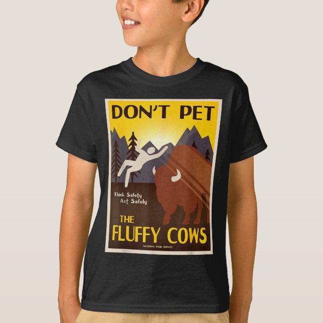 Camiseta Don't Pet The Fluffy Cows  (Anverso)