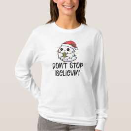 Camiseta Don't Stop Believin', Christmas Ghost