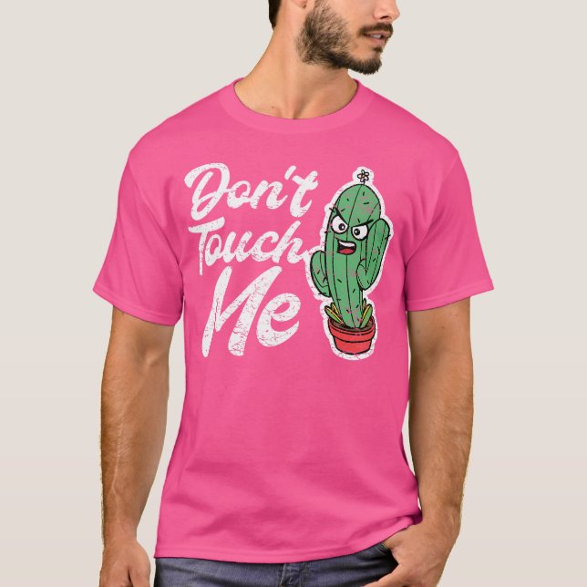 Camiseta Don'T Touch Me Women Mens Cactus Cute Plant Garden (Anverso)