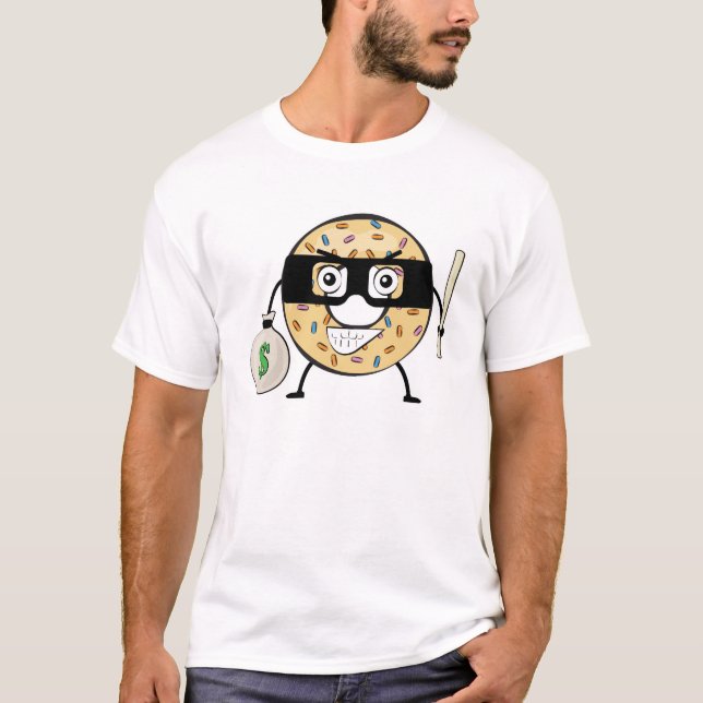 Camiseta Donut Bandit - Ilustracion de caracteres divertido (Anverso)