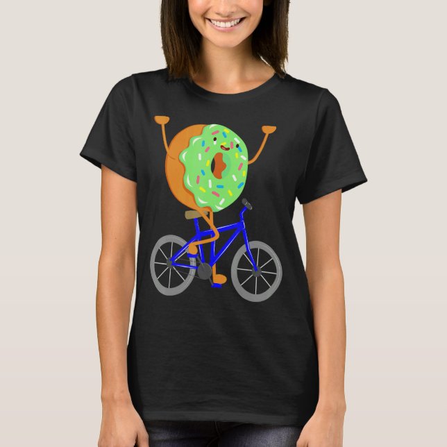 Camiseta Donut Bicicletas Bicicletas Ciclismo Comida Ciclis (Anverso)