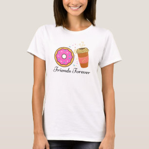 Camiseta Donut Coffee Friends Forever T-Shirt
