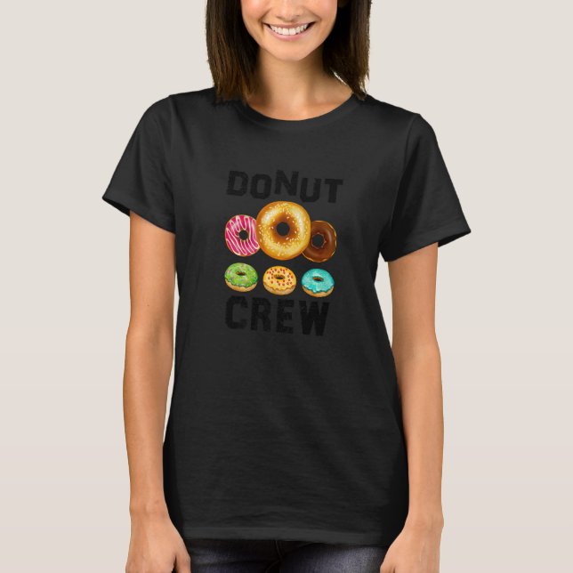 Camiseta Donut Crew Para Hombres Mujeres Niños Donut (Anverso)